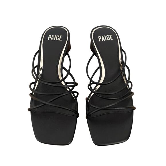 NEW Paige Black Gemma Strappy High Heel Sandal 7 - Picture 2 of 5